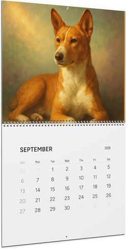 Dog Portraits Wall Calendar 2026 | Illustrated Canine Art Calendar in Saudi Arabia