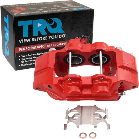 TRQ Performance Front Right Performance Brake Caliper Red Passenger Side Compatible with 2015-2019 Chevrolet Colorado GMC Canyon in Saudi Arabia