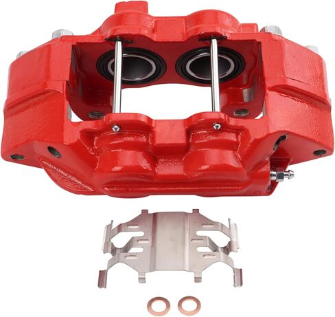 TRQ Performance Front Right Performance Brake Caliper Red Passenger Side Compatible with 2015-2019 Chevrolet Colorado GMC Canyon in Saudi Arabia