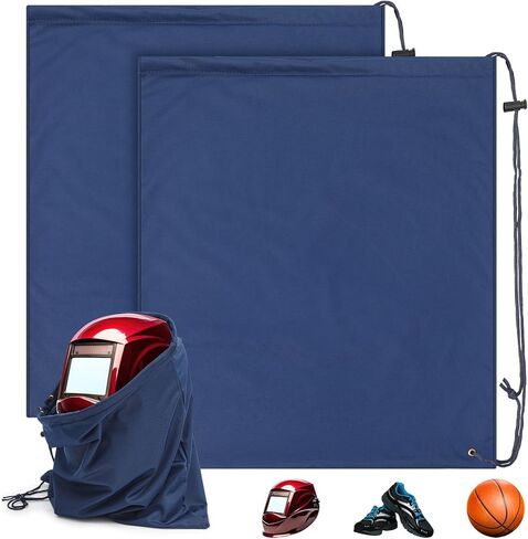 4 Pcs Welding Helmet Bag Microfiber Hood Storage Bag with Drawstring Locking Large Storage Helmet Carrying Bag Lightweight for Welding Motorcycle Bicycle Bike Sport Riding Travel Racing in Kuwait