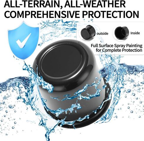 2Pcs 3.19inch Aluminum Trailer Wheel Center Cap Push Through 3.19" Bore 3.14" Tall Hub Cap for Truck SUV RV Wheel Rim, Glossy Black P605-5083B Wheel Cover in Kuwait