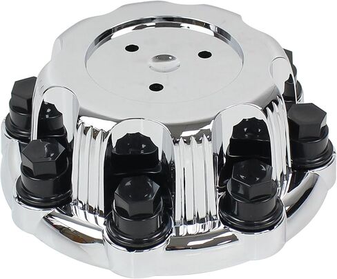 MOTOKU 4 قطع من أغطية مركز العجلات من الكروم مع 8 إطارات العروات لسيارة Chevy Silverado Suburban Express Avalanche لسيارة GMC Yukon Sierra 1500 2500 3500 w/ 16 بوصة عجلة ألومنيوم in Saudi Arabia