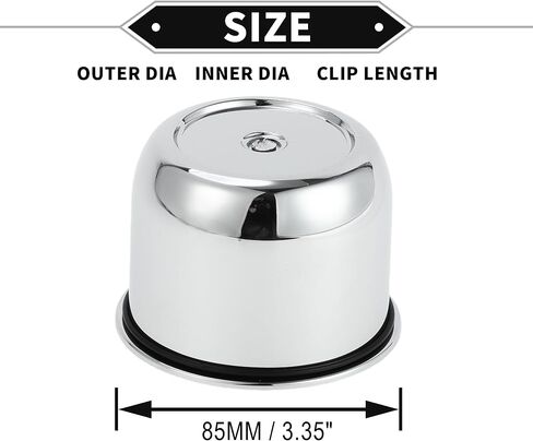 1Pc Car Wheel Hub Center Cap, 85mm 3.35" OD Center Hub Cover Universal for Cars and Trucks Scratch Resistance Stylish Design Plastic Chrome Silver Tone in Saudi Arabia