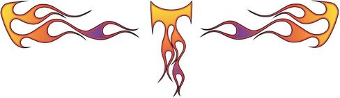 Old School Hot Rod Flame Decals - for Indian Scout - 3pc Set - Scorched Sunset - Airbrushed Style - for: Bobber 60 20 Rogue Tank Graphics in Saudi Arabia