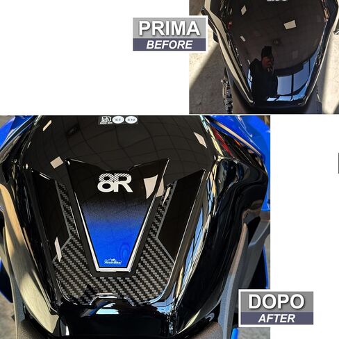 Resin Bike Motorcycle 3D Stickers Compatible with Suzuki GSX 8R 2024-2026 Blue. Bike Tank Protector from Impact and Scratches. Sticker 3D Resin Gadget Moto in Saudi Arabia