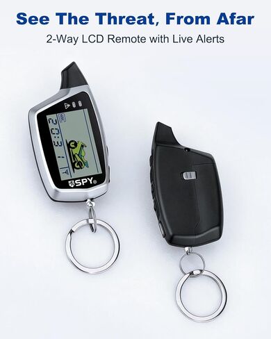 Motorcycle Alarm with 2-Way LCD Remote & Engine Cut Off - 12V DC Anti-Theft Security System, 115dB Siren, Waterproof Sensor, Remote Start for Motorcycle, Scooter, ATV in Kuwait