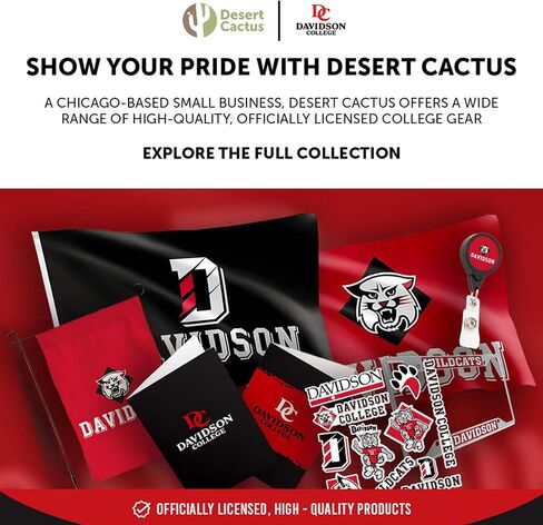 Desert Cactus Davidson College Lanyard Wildcats Car Keys ID Badge Holder Keychain Detachable Breakaway Snap Buckle (Design A) in Saudi Arabia