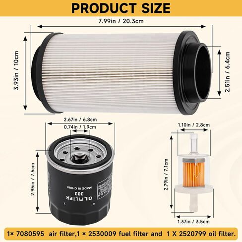 7080595 Air Filter 2520799 Oil Filter Kit for Polaris Sportsman 500 400 450 570 850 Scrambler 500 850 1000 Magnum 325 500 Trail Blazer 330 Trail Boss 325 330 Xpedition 425 325 ATP 500 in Kuwait