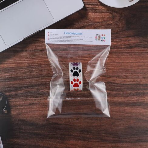 Paw Prints Stickers,Dog Stickers Paw Prints Stickers,Colorful Self-Adhesive Labels Animal Shape Wall Decal,Paw Prints Envelope Seal for Vet tech Gifts Classroom Kids in Kuwait