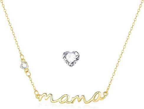 Mama Necklace 925 Sterling Silver Mom Necklace for Women S925 Silver Dainty Mother Necklace Cute Pendant Necklace, Mom Birthday Gift Jewelry for New Mom Grandma Women Wife Christmas Anniversary in Kuwait