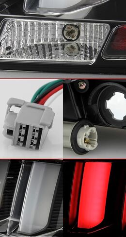 Taillights Rear Brake Lamp Set Compatible With 2005-2009 Ford Mustang Smoked Lens Tail Light Assembly, Driver and Passenger Side in Saudi Arabia