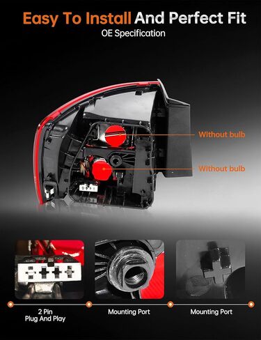 Left Driver Side Rear Tail Light for 2015 2016 2017 2018 VW Volkswagen Jetta, Taillights Brake Lamp, with LED Turn Signal, W/O Bulb, 5C6945095G in Saudi Arabia