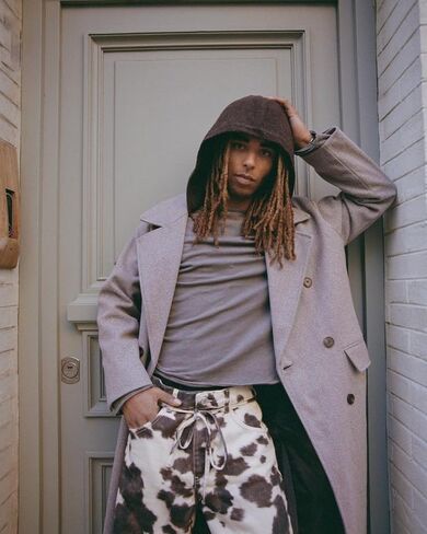 heyheyshine Cow Print Pants for Men Women Wide Leg Jeans Y2K Straps with Drawstring Streetwear Baggy Trouser with Pockets in Saudi Arabia