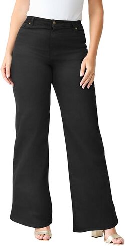 Roaman's Women's Plus Size Invisible Stretch Iconic Wide-Leg Jean in Saudi Arabia