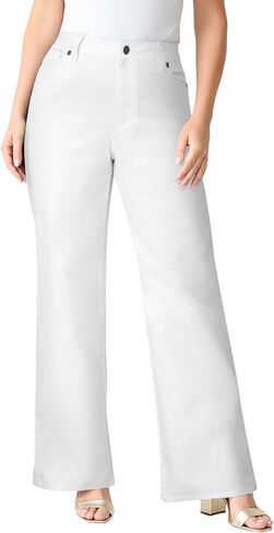 Roaman's Women's Plus Size Invisible Stretch Iconic Wide-Leg Jean in Saudi Arabia