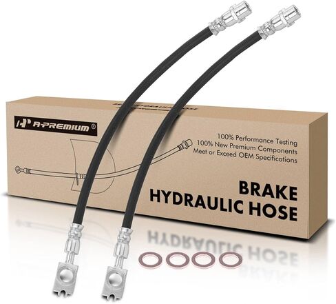 A-Premium Brake Hydraulic Hose Compatible with Audi and Volkswagen Models - Passat 1999-2005, A6 Quattro 1998-2004, S6 2002-2003 - Replace# 4B0611775C(Pack of 2) in Saudi Arabia