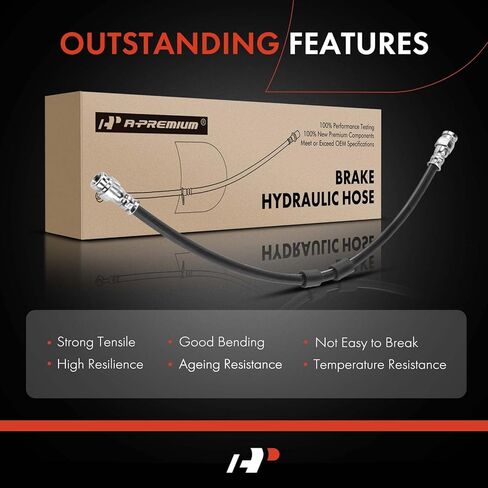 A-Premium Brake Hydraulic Hose Compatible with Audi and Volkswagen Models - Passat 1999-2005, A6 Quattro 1998-2004, S6 2002-2003 - Replace# 4B0611775C(Pack of 2) in Saudi Arabia