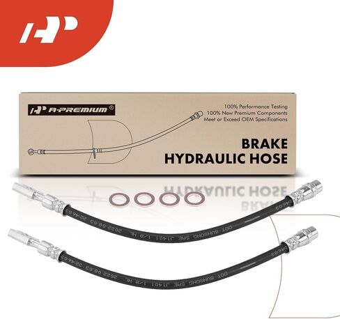 A-Premium Brake Hydraulic Hose Compatible with Audi and Volkswagen Models - Passat 1999-2005, A6 Quattro 1998-2004, S6 2002-2003 - Replace# 4B0611775C(Pack of 2) in Saudi Arabia