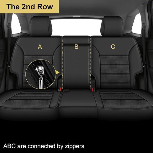 Full Set Seat Covers Fit for Kia Sorento 7 Seater:2008-2020 Premium Faux Leather Car Seat Cushion Waterproof Automotive Seat Covers & Accessories(Black) in Saudi Arabia