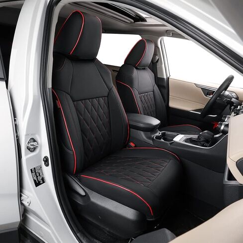أغطية مقاعد EKR Fusion مناسبة خصيصًا لسيارة Ford Fusion/Energi/Hybrid SE/S/SEL 2013 2014 2015 2016 2017 2018 2019 2020، أغطية مقاعد السيارة لسيارات الدفع الرباعي مجموعة كاملة من الجلد (أسود) in Saudi Arabia