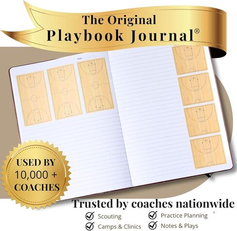 كتاب اللعب لتدريب كرة السلة من The Playbook Journal، مخطط كرة السلة، شكرًا لك هدايا كرة السلة للرجال والنساء، هدية تقدير المدرب، هدايا مدرب كرة السلة للرجال والنساء، هدايا كرة السلة الليلية للكبار للأولاد والبنات، هدايا تقدير مدرب PE in Kuwait