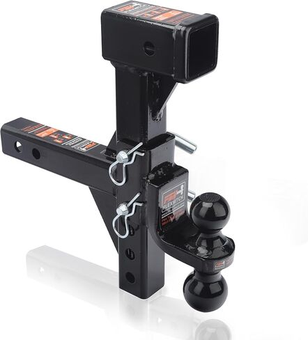 Class Ⅲ Adjustable Trailer Hitch Ball Mount with 2" & 2-5/16" Balls, 4.5" Drop/Rise Ball,Trailer Hitch Receiver Extender, for Cycling and Camping Use, Fits 2" Hitch Receiver in Kuwait