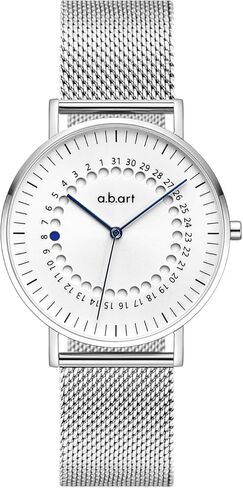 a.b.art Women's Watch, Swiss Parts Quartz Movement, Sapphire Crystal, Date Display, Ultra-Slim Design, Milanese Stainless Steel Strap, Elegant Style, Silver Dial, 36mm, FD36 Series in Saudi Arabia