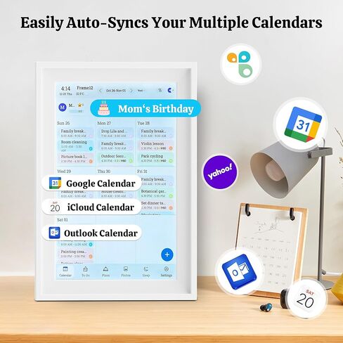 تقويم رقمي، شاشة لمس عالية الدقة مقاس 10.1 بوصة لاستعادة الصور بالذكاء الاصطناعي ومخطط الوجبات وحامل جداري لسطح المكتب يدور تلقائيًا لمنزل العائلة، وقائمة المهام، ومخطط المهام in Saudi Arabia