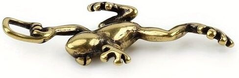 10pcs Vintage Pure Brass Climbing Frog Car Key Ring Hanging Jewelry Fashion Copper Keychain Jewelry Accessories Keyrings Pendants Gift in Saudi Arabia