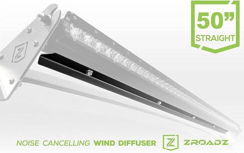 ZROADZ Noise Cancelling Wind Diffuser, Black, Aluminum for 50 Inch Straight Single Row LED Light Bar in Kuwait