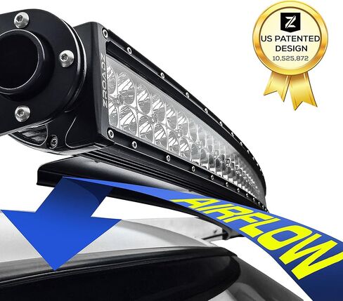 ZROADZ Noise Cancelling Wind Diffuser, Black, Aluminum for 50 Inch Straight Single Row LED Light Bar in Kuwait