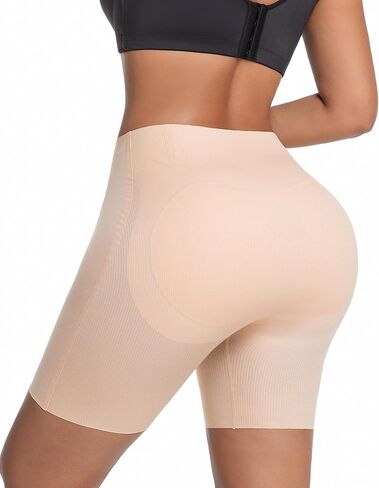 Stoto Butt Lifting Shapewear with Butt Pads Padded Underwear for Women Booty Lifting Panties Hip Enhancer Tummy Control Shaper Shorts Beige XXL in Kuwait