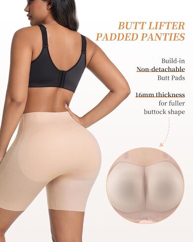 Stoto Butt Lifting Shapewear with Butt Pads Padded Underwear for Women Booty Lifting Panties Hip Enhancer Tummy Control Shaper Shorts Beige XXL in Kuwait
