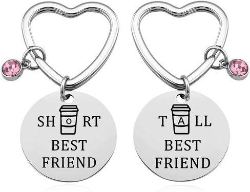 أفضل صديق سلاسل المفاتيح القلب للنساء الفتيات Bestie الأخت عيد الميلاد هدية عيد ميلاد لصديق هدايا الصداقة للمراهقات الفتيات قصيرة وطويلة أفضل الأصدقاء سلاسل المفاتيح 2PCS in Kuwait