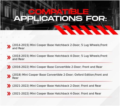 R1 Concepts Front and Rear Brake Rotors For 2014-2024 Mini Cooper| Drilled Slotted Disc Brake Rotors| Brakes and Rotors in Saudi Arabia