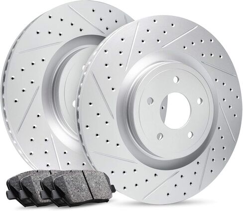 R1 Concepts Front Brakes and Rotors Kit |Front Brake Pads| Brake Rotors and Pads| Ceramic Brake Pads and Rotors |fits 2003-2009 Toyota 4Runner, 2005-2021 Toyota Tacoma, 2007-2014 Toyota FJ Cruiser in Saudi Arabia