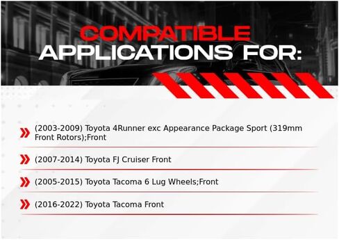 R1 Concepts Front Brakes and Rotors Kit |Front Brake Pads| Brake Rotors and Pads| Ceramic Brake Pads and Rotors |fits 2003-2009 Toyota 4Runner, 2005-2021 Toyota Tacoma, 2007-2014 Toyota FJ Cruiser in Saudi Arabia