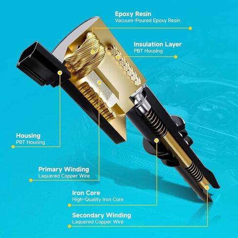 UF553 6 ignition coils with 6 iridium Spark Plugs for ford for Lincoln Edge Flex F150 Explorer Fusion Taurus MKS MKX MKZ CX-9 3.5L 3.7L V6 2007-2017 DG-520 UF553 UF-553 in Kuwait