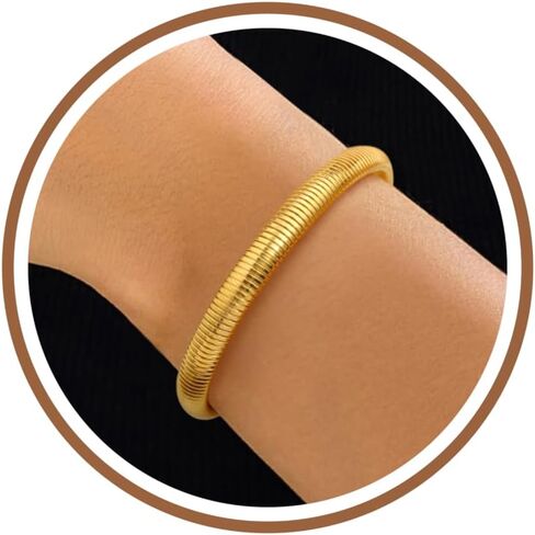 Chunky Gold Bracelet Gold Cuff Bangle Bracelets for Women Non Tarnish Teen Girl Gifts Trendy Stuff Wide Hinged Irregular Twisted Bangle Christmas Stocking Stuffers Minimalist Birthday Anniversary Jewelry in Kuwait