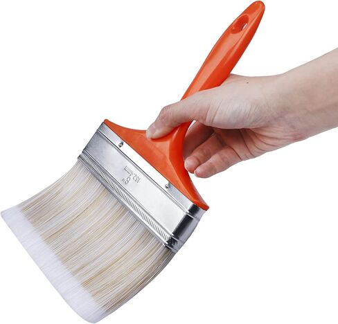 6 Inch Large Flat Paint Brush, Wide Wall & Artist Paintbrush for Gesso, Varnishes, Acrylic, Watercolor, Wood, Quick Decking, Fence, Wall, Furniture Painting in Saudi Arabia
