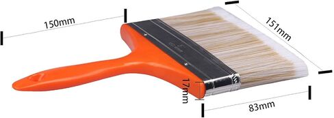 6 Inch Large Flat Paint Brush, Wide Wall & Artist Paintbrush for Gesso, Varnishes, Acrylic, Watercolor, Wood, Quick Decking, Fence, Wall, Furniture Painting in Saudi Arabia