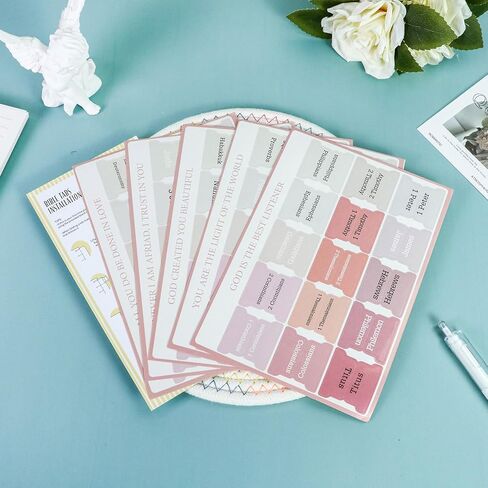 Bible Tabs, 75 Tabs Pink Bible Index Tabs for Study Bible, Bible Book Label Tabs for Women and Men in Saudi Arabia