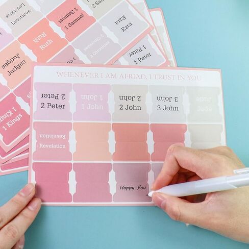 Bible Tabs, 75 Tabs Pink Bible Index Tabs for Study Bible, Bible Book Label Tabs for Women and Men in Saudi Arabia