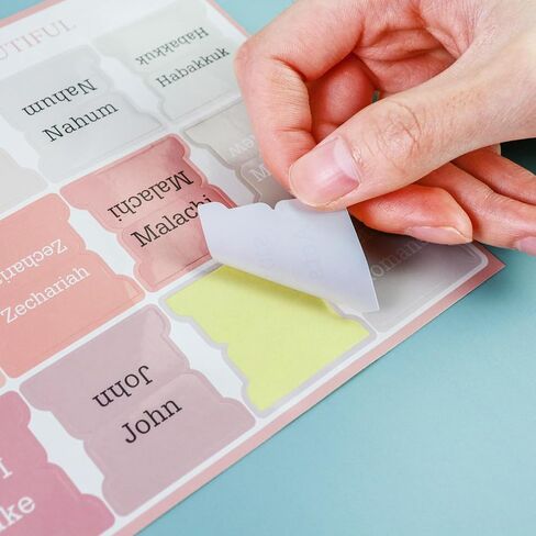 Bible Tabs, 75 Tabs Pink Bible Index Tabs for Study Bible, Bible Book Label Tabs for Women and Men in Saudi Arabia
