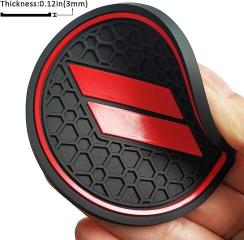 Auprite Anti Dust Mats for Dodge Journey 2011-2022 Custom fits Cup Holder Liners Mats Center Console Liners(5Pcs Set,Red Trim) in Kuwait