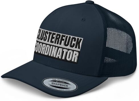 Clusterfuck Coordinator Curved Bill Trucker Hat Mid Crown Adjustable Funny Adult Humor Cap in Saudi Arabia
