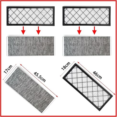 4PCS Activated Carbon Air Conditioning Filter fit for Model Y 2020-2024 - Premium External Cloth Filter in Kuwait