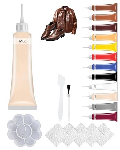 Advanced Leather Repair Gel, 2026 New Leather Repair Kit for Car Seat Vinyl Repair Kit, Professional Leather Repair Coloured Cream Gel, Multifunctional Couch and Jacket Repair Kit (Brown) in Saudi Arabia