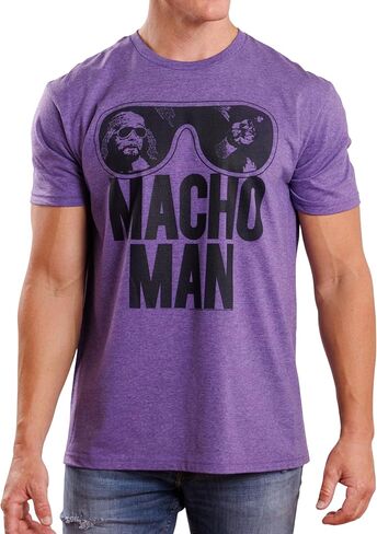 Macho Man Wrestler Ooold School Purple Adult T-Shirt Tee… in Kuwait