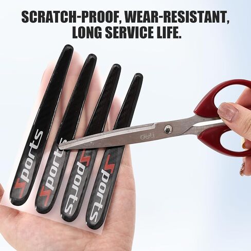 8 Pcs Car Door Handle Protector, Carbon Fiber Door Handle Protectors for Vehicles, 3D Anti Scratch Car Stickers for Most Cars, SUV, Truck, Black in Kuwait